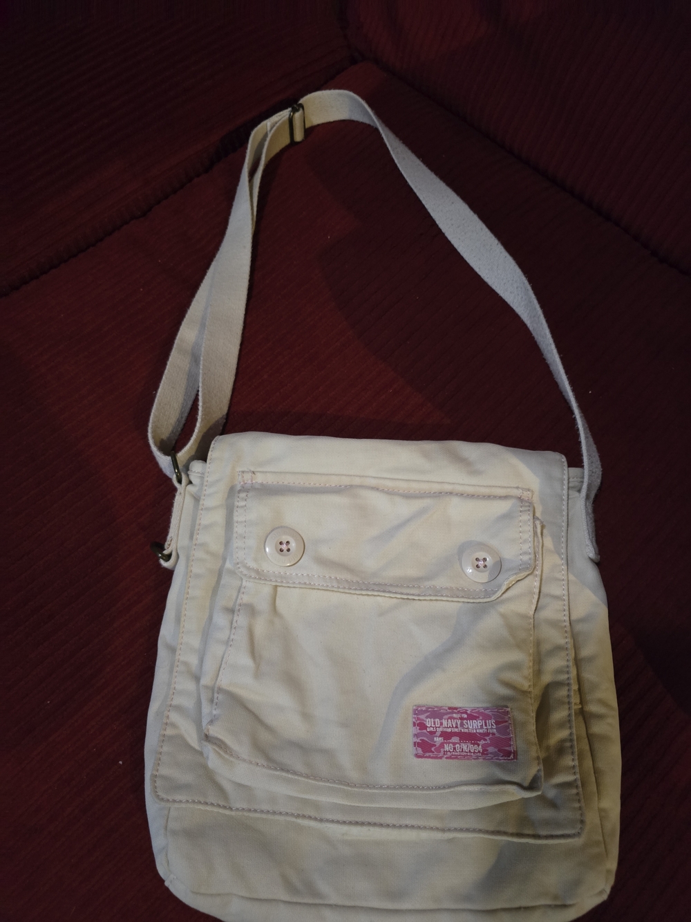 Old Navy Cream Crossbody Messenger Bag